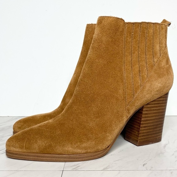Marc Fisher Alva Brown Suede Bootie 9 1/2 M - Picture 1 of 14